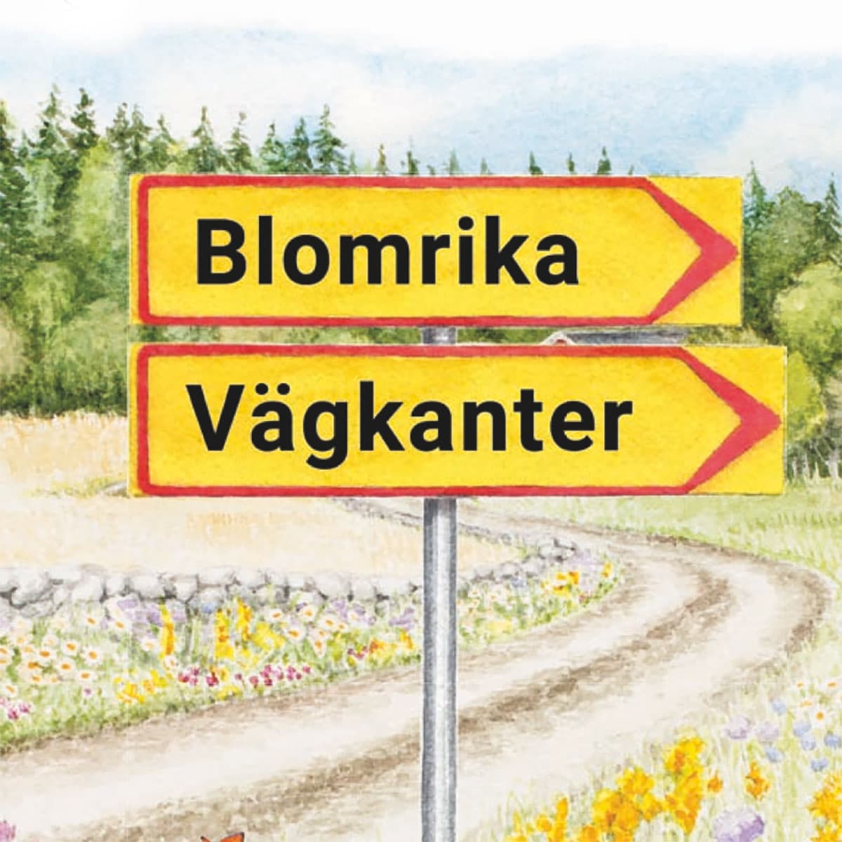 biologisk mångfald, blommande vägkanter, vägkant, trafikskylt, pollinatörer, skapa äng, blomrika vägkanter