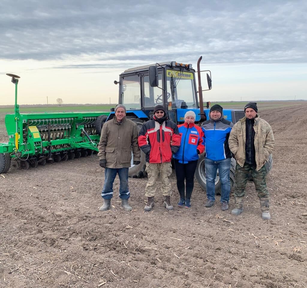 Familjen Ignatenkos betesmark i Zaporizhia-regionen.